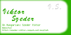 viktor szeder business card